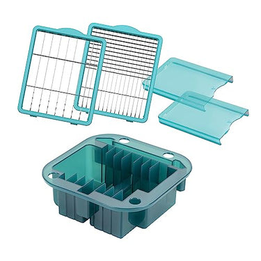 Genius Nicer Dicer Chef Professional Gemüseschneider Zubehör Set 5 tlg. Gemüsehobel Aufbewahrungseinsatz, Messereinsätze, Schutz für Messereinsätze, im Sale